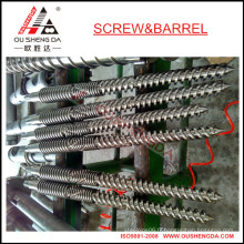 Baril conique à double vis pour extrudeuse de tuyaux UPVC/baril à vis conique